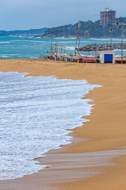 Beautiful big waves on the Spanish mediterranean coastal - Fotó, kép