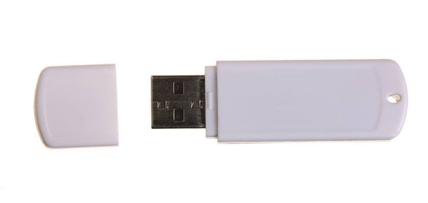 Clé USB isolée sur fond blanc. Vue du dessus
 - Photo, image