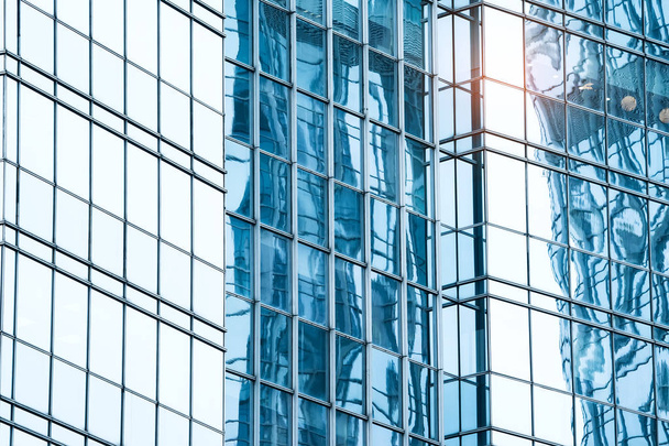 Architekturdetails Modernes Gebäude Glasfassade Geschäftshintergrund - Foto, Bild