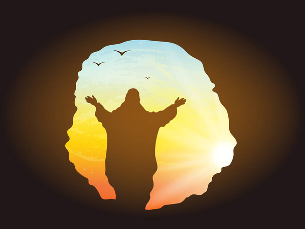Easter background. He is risen. - Vector, Image