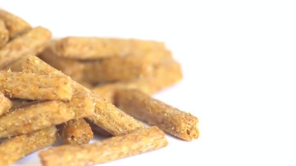 Часть вращающихся хлебных чипов как бесшовные зацикленные 4K UHD кадры
 - Кадры, видео