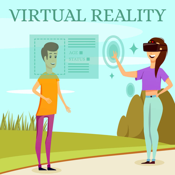 erweiterte orthogonale Zusammensetzung der virtuellen Realität - Vektor, Bild