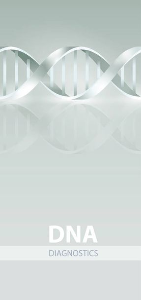 DNA DIAGNOSTICS flaer design. 3d, vector illustration, isolated on white background - Vector, Image
