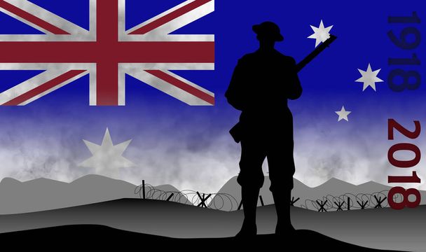 εορτασμό της εκατονταετηρίδας του μεγάλου πολέμου, Αυστραλός, Anz - Φωτογραφία, εικόνα