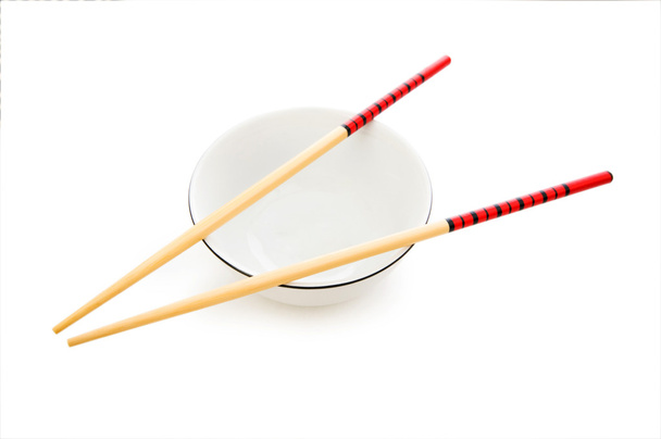 Bowl and chopsticks - Photo, image