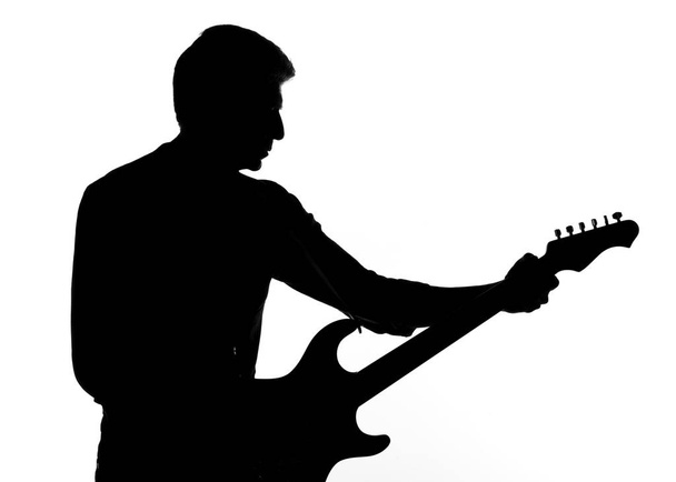 エレク トリック ギター プレーヤーの形状 - 写真・画像