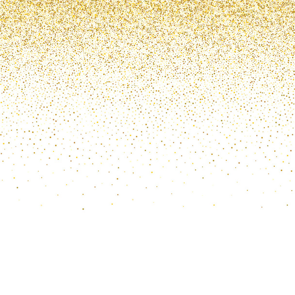 Luxury background of gold glitters. Gold dust sparkle. Gold texture for  your design. Small golden confetti. The golden glow. Vector illustration  Stock Vector