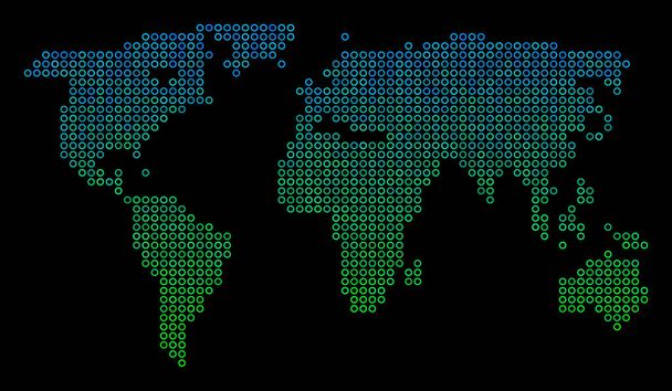 Carte du monde Circle Dot
 - Vecteur, image