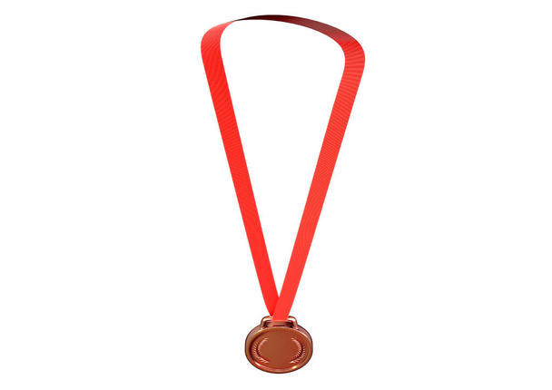 Una ilustración 3d de una medalla de bronce
. - Foto, Imagen