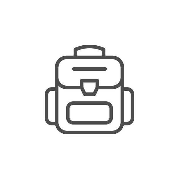 Backpack line icon - Vector, Image