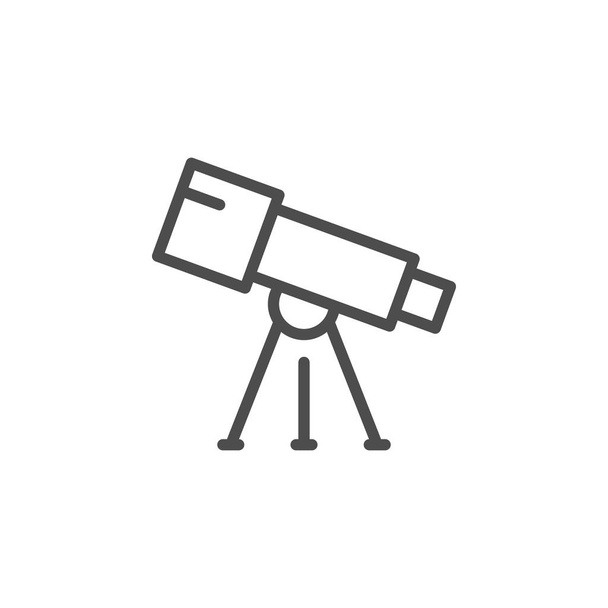 Telescope line icon - Vector, Image