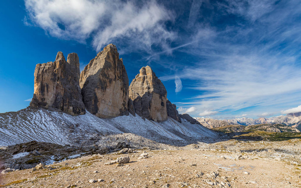 tre cime di laveredo, drei spektakuläre Berggipfel in tre ci - Foto, Bild