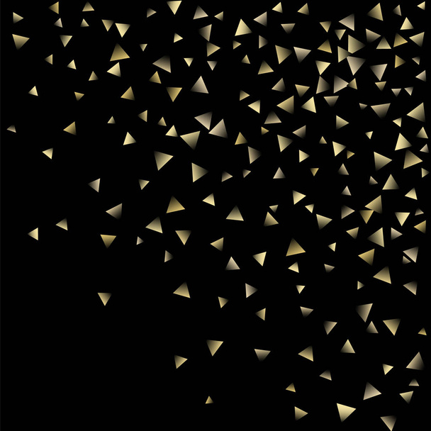 Golden falling confetti triangles - Vector, afbeelding