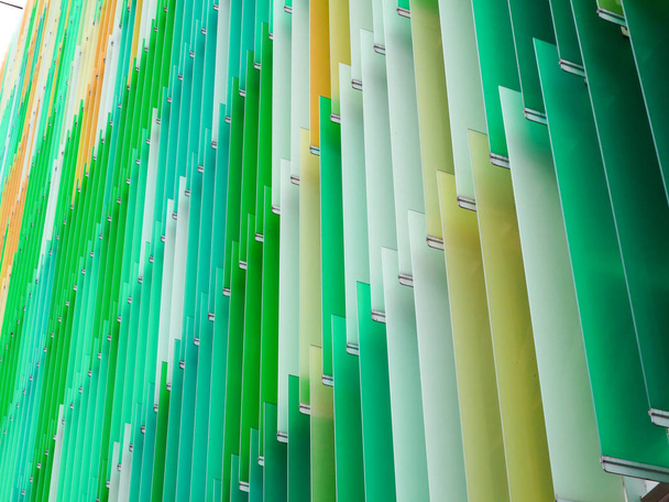 akrylowa plastik wnętrza nachylenie linii i kolorów apple aqua m - Zdjęcie, obraz