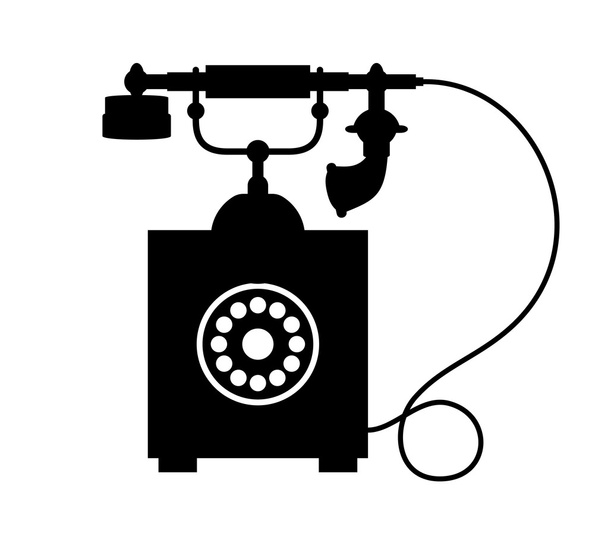 Vintage telefoon - Vector, afbeelding