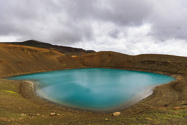 Viti kráter, a krafla Geotermális területen Izland - Fotó, kép