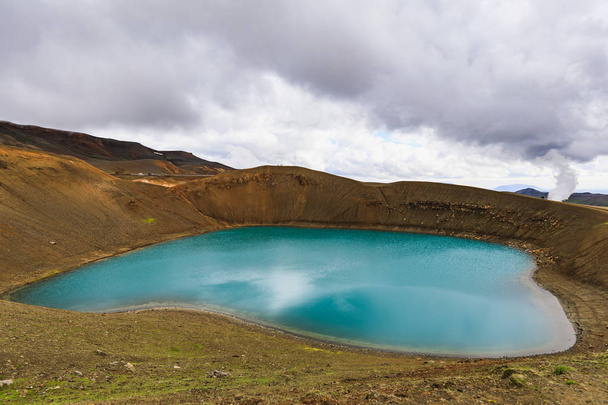 Kráteru Viti v krafla geotermální oblast Island - Fotografie, Obrázek