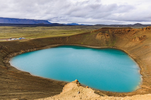 Кратер вити в крапля геотермальних області Ісландії - Фото, зображення