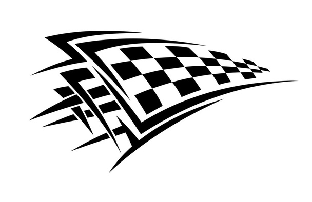 レース旗タトゥー - ベクター画像