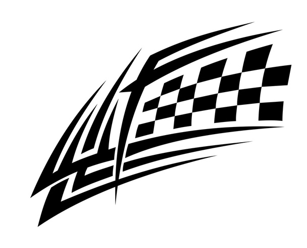 Татуювання гоночного прапора, такий логотип
 - Вектор, зображення