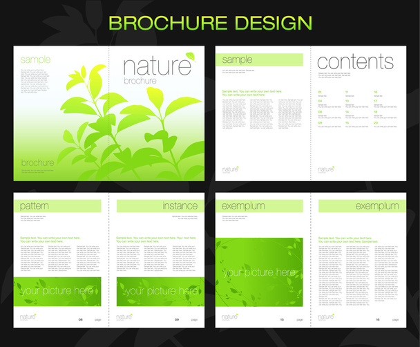 Template of brochure design - Vector, Imagen