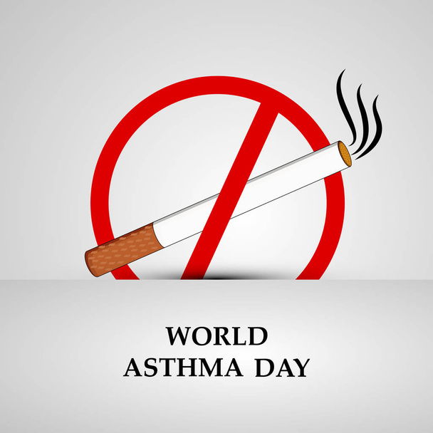 Illustration du contexte de la Journée de l'asthme
 - Vecteur, image