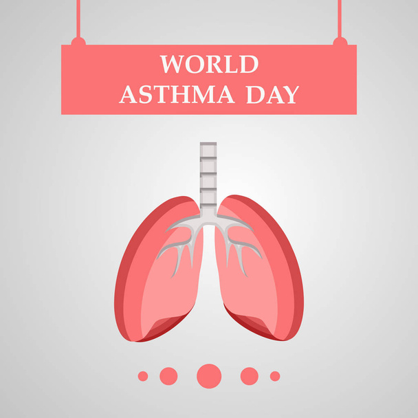 Illustration du contexte de la Journée de l'asthme
 - Vecteur, image
