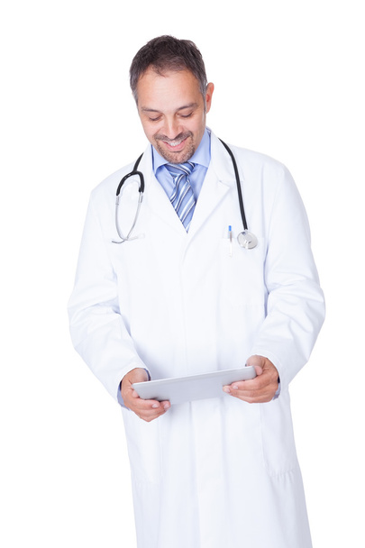 Portrait Of A Confident Doctor With Tablet - Foto, imagen