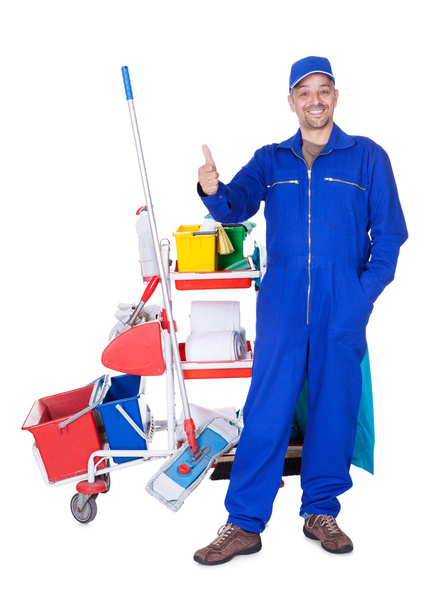 Portrait Of Smiling Cleaner - Photo, Image