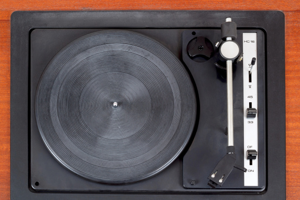 Vista superior do gramofone vintage player
 - Foto, Imagem