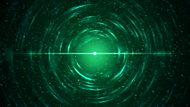 Барвисті блискучі елементарних частинок випромінюють світло анімації - безшовні петлю бірюза - Кадри, відео
