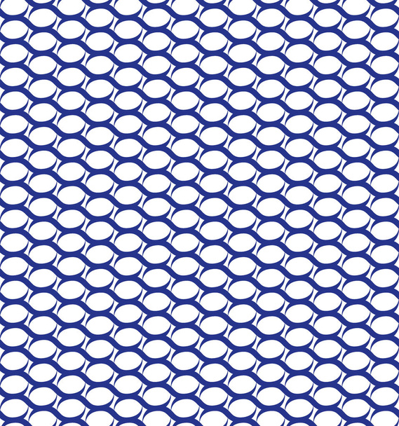 Waves blue lines seamless vector pattern. - Vector, Image