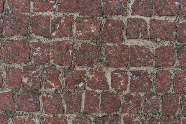 Superfície de estrada de pedras quadradas vermelhas
 - Foto, Imagem