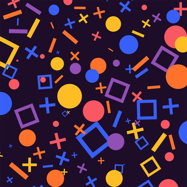 Patrón sin costuras con figuras geométricas de colores
 - Vector, Imagen