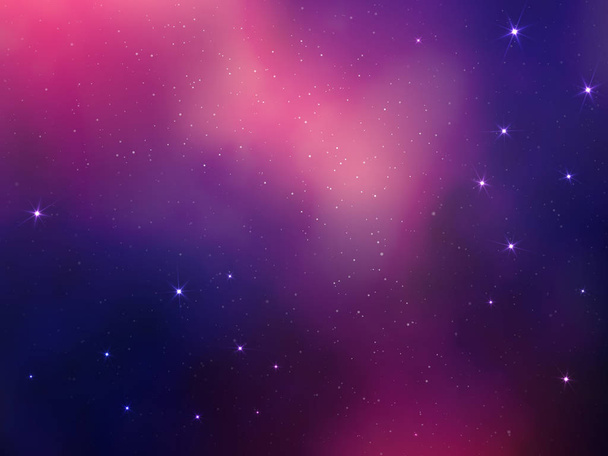 abstract space vector background with stars nebula - ベクター画像