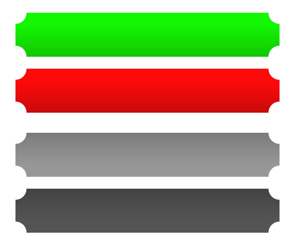 Botão vermelho e verde, ilustração vetorial
 - Vetor, Imagem