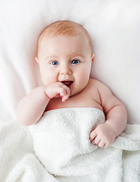 Baby on the bed - Photo, image