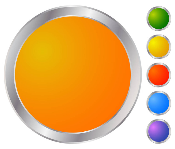 Rounded button, tag, label with blank, empty space, vector illustration - Διάνυσμα, εικόνα