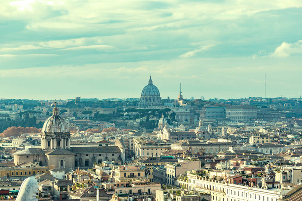 A view of the St Peter's basilica and Vatican in Rome. - Photo, image