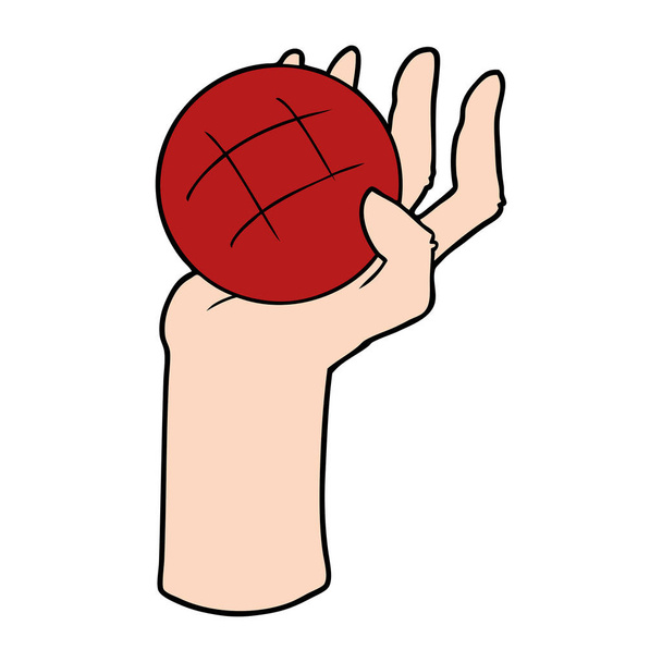 kreslené rukou vrhací míč - Vektor, obrázek