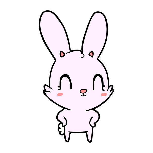 vector illustration of cute cartoon rabbit - Vektori, kuva