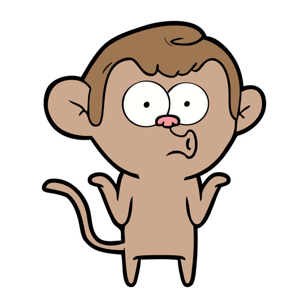 vector ilustración de mono de dibujos animados - Vector, Imagen