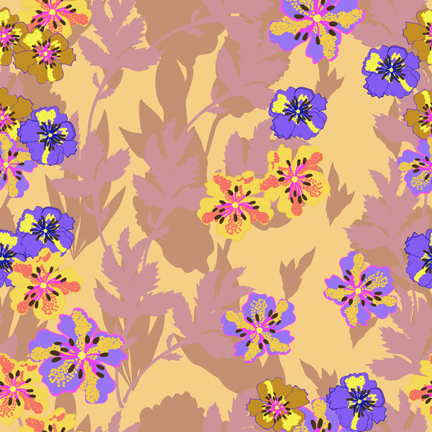 Floral - seamless pattern - Vektor, Bild