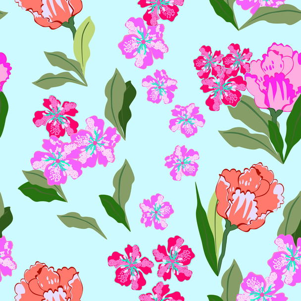 Floral - seamless pattern - Вектор,изображение