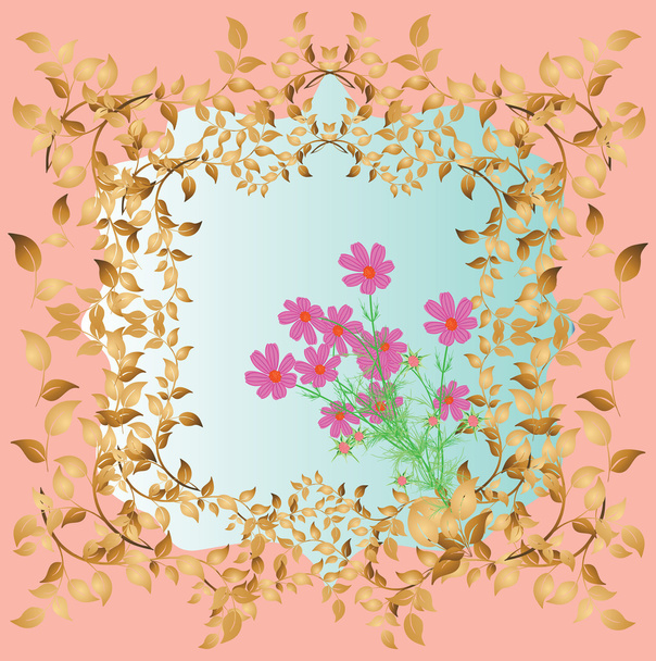 Floral frame - Vektori, kuva