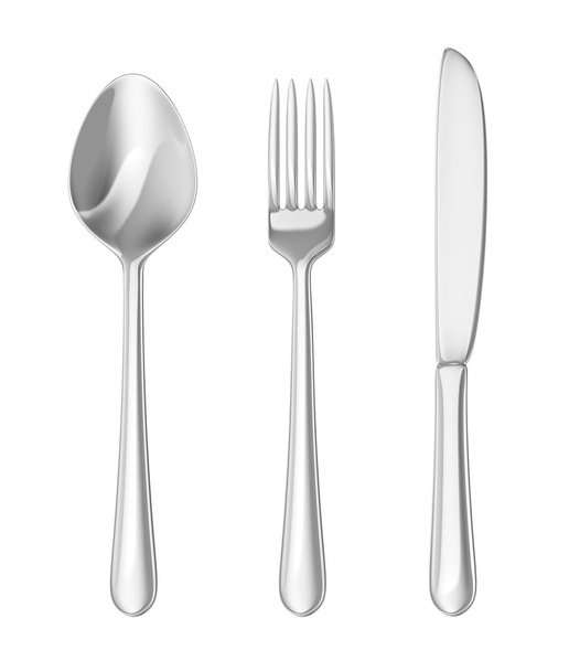 Cutlery set. Spoon, fork, knife. - Foto, imagen