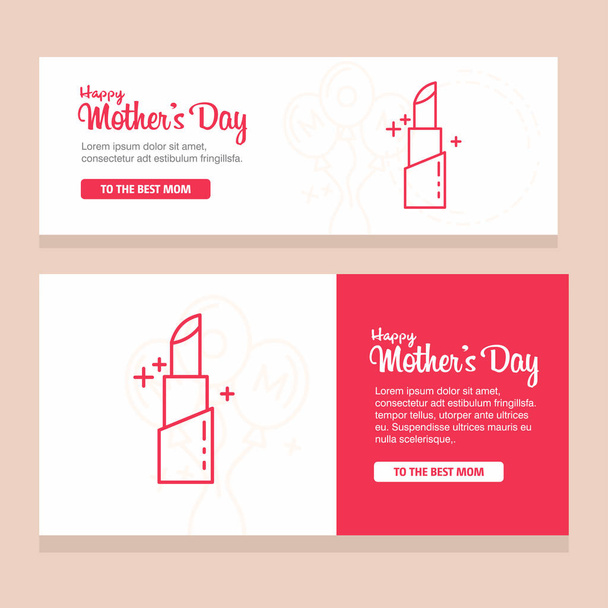 Mother's day greeting card with blossom flowers. Vector illustration - Вектор, зображення