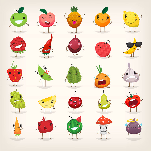 Фрукти та овочі Emoji
 - Вектор, зображення