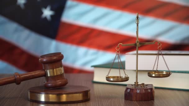 Gerechtigkeit für uns Gesetze vor amerikanischem Gericht - Filmmaterial, Video