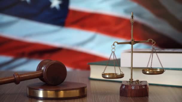 Gerechtigkeit für uns Gesetze vor amerikanischem Gericht - Filmmaterial, Video